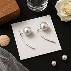 4 пара круглых сережек-гвоздиков из железа двух цветов&nbsp;EJEW-HY0001-57