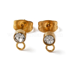 Фурнитура для сережек-гвоздиков из нержавеющей стали 304&nbsp;STAS-WH0029-44B-G