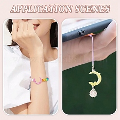 20 шт. непрозрачные акриловые бусины с УФ-покрытием&nbsp;PACR-YW0001-50