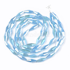 Стеклянные бусины с гальваническим покрытием  EGLA-S194-03A-B03