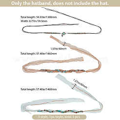3 комплект из 3 стилей: сплав и полиэстер&nbsp;AJEW-GF0011-92