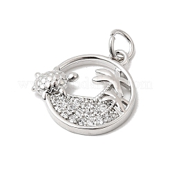 Латунные микро проложить кубического циркония подвески&nbsp;KK-P343-01A-P