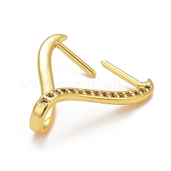 Rack placcatura ottone micro pave cubic zirconia rompighiaccio pinch bails&nbsp;LS-KK-B056-01G