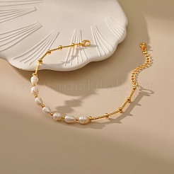 Элегантные женские браслеты из натурального пресноводного жемчуга и латуни RP0175