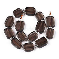 Chapelets de perles d'obsidienne de glace naturelle&nbsp;G-C098-A22-01