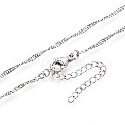 Сингапурские цепочки толщиной 1.8 мм для мужчин и женщин&nbsp;NJEW-N057-02P