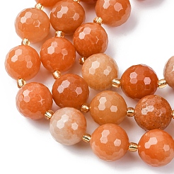 Натуральный красный авантюрин бисер нитей G-C249-A26-16MM