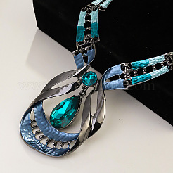 Комплект из ожерелья с подвеской в форме капли из цинкового сплава&nbsp;FS-WG4650C-01