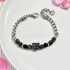 Браслеты из круглых бусин из натурального лабрадорита HN9624