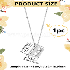 1 шт. латунная цепочка с подвесками в виде букв из сплава&nbsp;NJEW-LP0001-41B-P