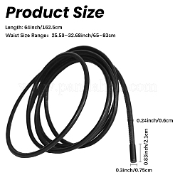 Runde Bindegürtel aus PU-Leder mit Kordel für Kleider&nbsp;DIY-WH20007-802A-02