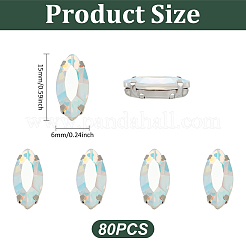 80 Stück Strass aufnähen&nbsp;DIY-MA0005-55A