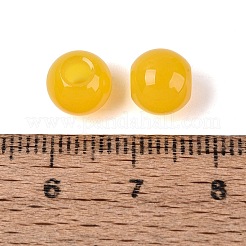 天然黄色瑪瑙ビーズ  染め＆加熱  スムーズなラウンド  8~8.5x7~8mm  穴：3mm&nbsp;G-Q602-08A-02