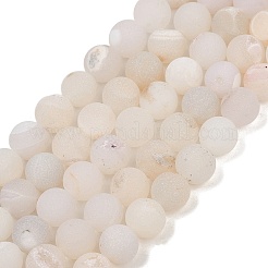 Натуральный druzy агатовые бусы пряди&nbsp;G-NH0024-A10-10mm