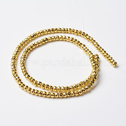 Немагнитные синтетический гематит бисер пряди&nbsp;G-P262-29-3x4mm-G