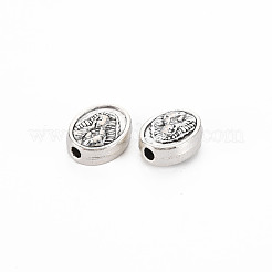 Сплавочные овальные бусины тибетского стиля &nbsp;TIBE-S320-203AS