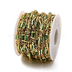 Прямоугольные звенья латунных стеклянных цепей&nbsp;CHC-R001-01G-04