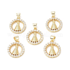 Экологически чистые подвески из латуни с микропаве из кубического циркония&nbsp;KK-F845-34G