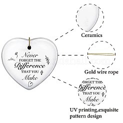 1 шт. фарфоровые большие подвески ручной работы AJEW-CN0001-79C