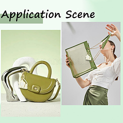 4 шт. 4 цвета pu кожаный мини-кошелек брелок KEYC-SC0001-70