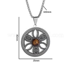 Colliers pendentifs fleur de vie en acier inoxydable 201&nbsp;WG7C937-01