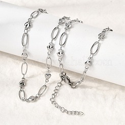 Ожерелья из нержавеющей стали 304 в форме сердца для женщин NJEW-A046-02B-P