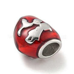 304 нержавеющая сталь эмалированные европейские бусины STAS-U005-03P