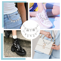 4 шт. железные цепи для ремней для ботинок&nbsp;HJEW-OC00220