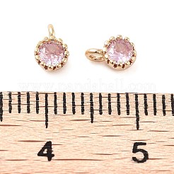 Латунные микро проложить кубического циркония подвески&nbsp;KK-U028-19G-02