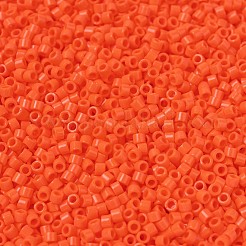MIYUKIデリカビーズ小  シリンダー  日本製シードビーズ  15/0  （dbs0722)不透明なオレンジ  1.1x1.3mm  穴：0.7mm  約175000個/袋  50 G /袋&nbsp;SEED-X0054-DBS0722