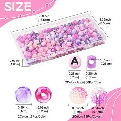244шт наборы имитации акриловых бусин OACR-FS0004-07B