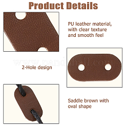 50 шт. овальная пряжка-слайдер из искусственной кожи FIND-HS0001-84