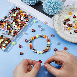 300шт бусины из полимерной глины ручной работы CLAY-DC0001-16