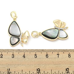 Латунные микропаве прозрачные подвески с фианитом&nbsp;KK-L211-019G-03