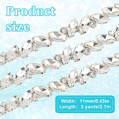3 Yards Glas-Strassketten&nbsp;DIY-DR0002-10E