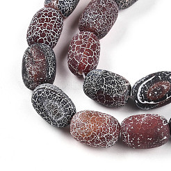 Chapelets de perle en agate naturelle patinée&nbsp;G-N344-42B