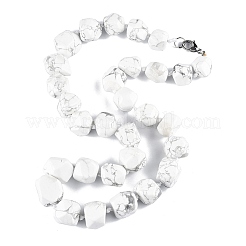 Натуральные самородки говлита бисерные ожерелья для женщин и мужчин NJEW-K388-01N