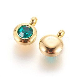 Подвески из нержавеющей стали 304 со стразами&nbsp;STAS-P237-10G-12