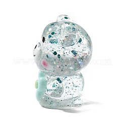 Transparentes kleines Bärenornament aus Kunstharz&nbsp;RESI-S015-01I
