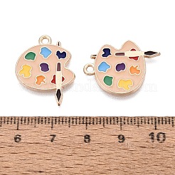 合金エナメルチャーム  パレットチャーム  ライトゴールド  カラフル  23.5x18x1mm  穴：1.6~1.8mm&nbsp;ENAM-Q004-01KCG-25