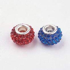 Perline europei Rhinestone del grado A&nbsp;CPDL-H001-12x9mm-M