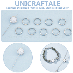 10 шт. Рамки для бусин из нержавеющей стали 201&nbsp;STAS-UN0058-88