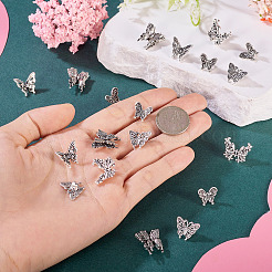 50 шт. 5 стиля тибетских пуговиц с тремя отверстиями на ножке из сплава&nbsp;FIND-TA0005-76