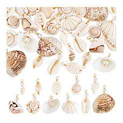 44 шт. 11 подвески из натуральных ракушек и жемчуга в разных стилях&nbsp;PALLOY-PH01922