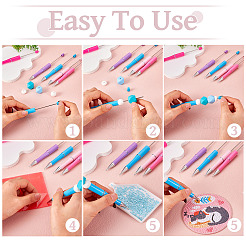 10 penna con perline per nail art in plastica ABS da 10 colori&nbsp;DIY-TA0014-97