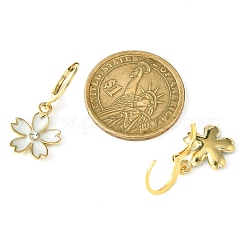 Серьги с заклепками и цветочной эмалью из сплава EJEW-JE05574