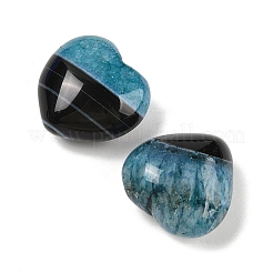 Натуральный агат (окрашенный и нагретый) сердцевидный пальмовый камень G-Q021-04