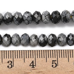 Естественно снежинка обсидиан бусинка нити G-D344-A13
