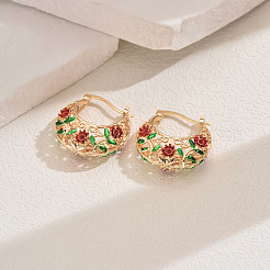 Геометрические ретро повседневные латунные серьги-кольца для женщин CS1444-1