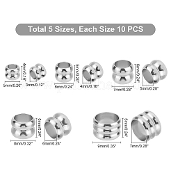 50 шт. 5 бусины из нержавеющей стали 304 STAS-UN0027-04